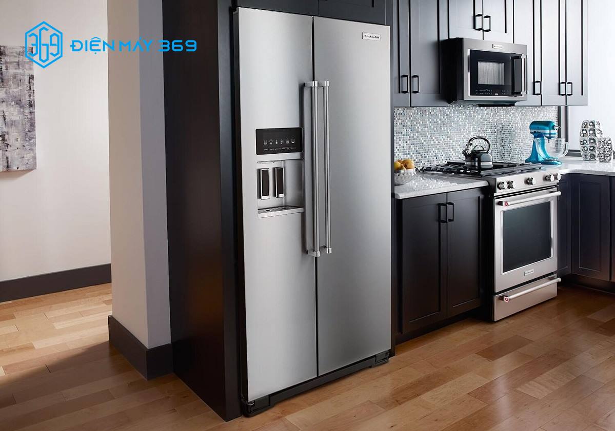 Tủ lạnh của thương hiệu Bosch có thiết kế sang trọng theo phong cách châu Âu