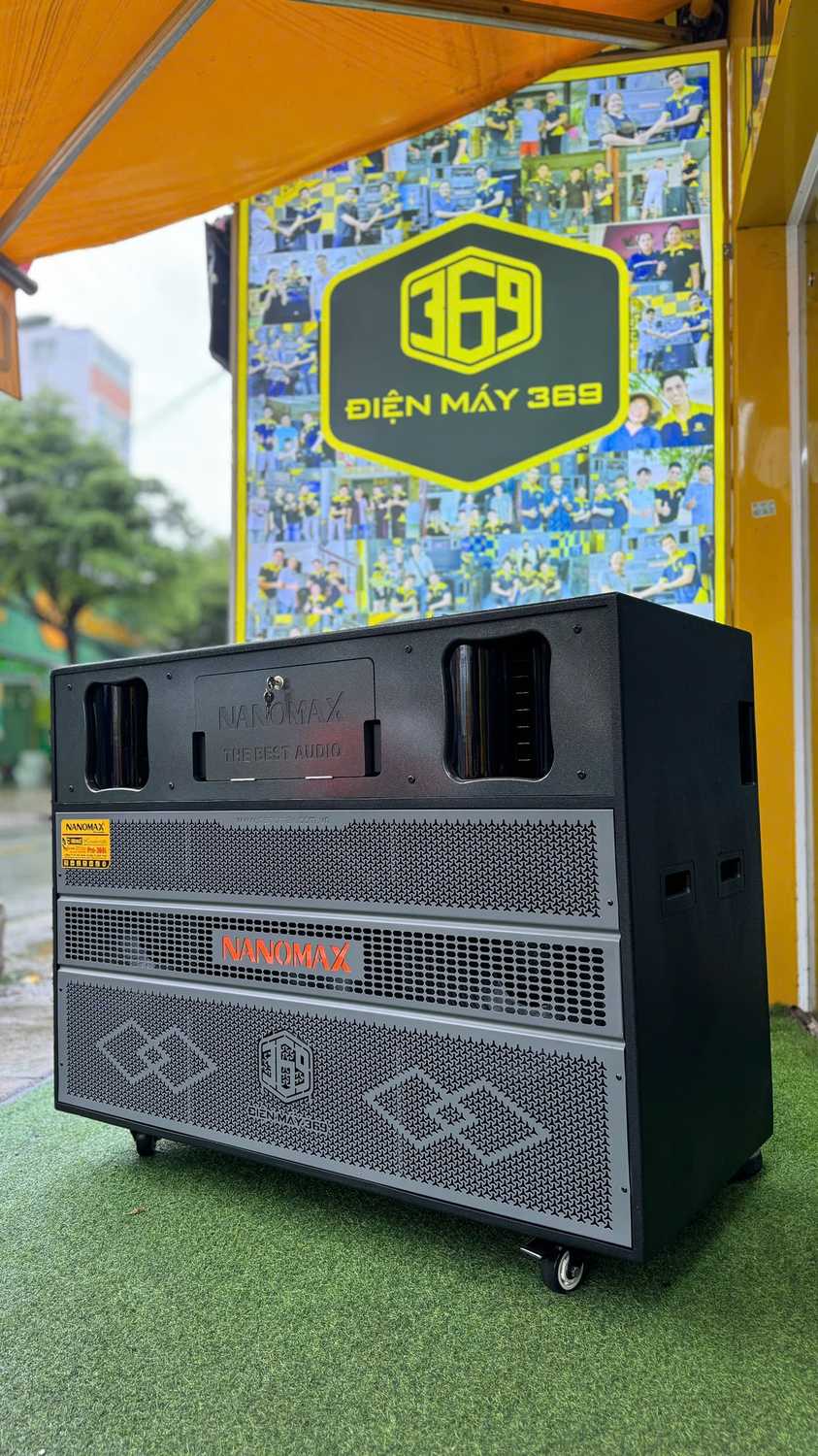 [ ĐẦU TIÊN TẠI VIỆT NAM ] Loa Kéo Điện 3 Bass Chính Hãng NANOMAX PRO 369i - Công Suất Khủng Kháng Hú Đến 95%