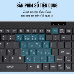 Bàn Phím Có Dây ROBOT RK10 - Nút bấm tĩnh âm