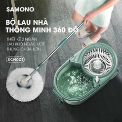 Bộ cây lau nhà cao cấp xoay 360 độ SAMONO SCM003