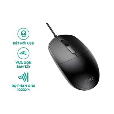 Chuột Có Dây ROBOT M120 Black Độ phân giải 1000DPI