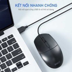 Chuột Có Dây ROBOT M120 Black Độ phân giải 1000DPI