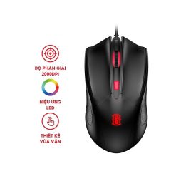 Chuột Gaming Có Dây GAMEN GM100 - Hiệu ứng LED 2000DPI