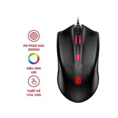 Chuột Gaming Có Dây GAMEN GM100 - Hiệu ứng LED 2000DPI