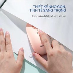 Chuột Không Dây ACOME AM300 Avocado Green + Gery + Pink + Light Blue - 2.4GHz 1600DPI Tĩnh Âm - Kiểu Dáng Thời Trang