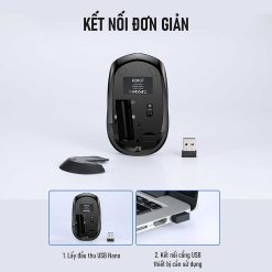 Chuột Không Dây ROBOT M205 - Thiết kế văn phòng 1600DPI