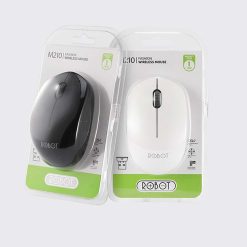 Chuột Không Dây ROBOT M210 Black + White - 2.4Ghz 1600Dpi Kèm Pin