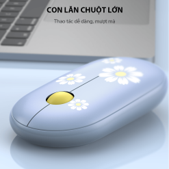 Chuột Không Dây ROBOT M230 Flower - Nút bấm tĩnh âm 1600DPI