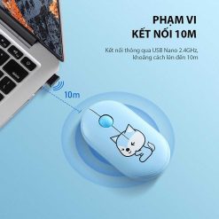 Chuột Không Dây ROBOT M230 Fox – Nút bấm tĩnh âm 1600DPI