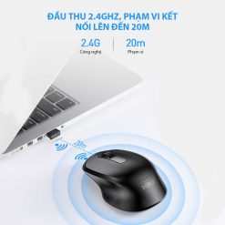 Chuột Không Dây ROBOT M312 Black – Tĩnh âm, 500Hz 1600DPI