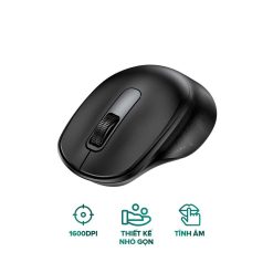 Chuột Không Dây ROBOT M312 Black – Tĩnh âm, 500Hz 1600DPI
