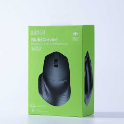 Chuột Không Dây ROBOT M350 Black - 2 kiểu kết nối Bluetooth/USB Nano. Độ phân giải 1600DPI. Nút bấm tĩnh âm