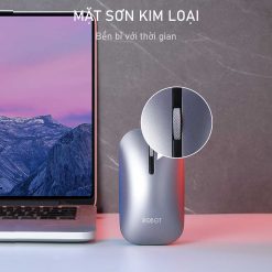 Chuột Không Dây ROBOT M510 - Con lăn kim loại, Nút bấm tĩnh âm 1600DPI