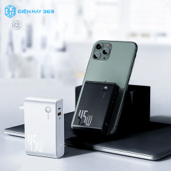 Cốc sạc nhanh kiêm pin sạc dự phòng Baseus GaN Power Station 45W 2 in 1 PD/QC3.0 (10.000mAh , Type C/USB Quick Charge,Travel Charger & Powerbank )