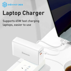 Cốc Sạc Siêu Nhanh Kiêm Pin Dự Phòng Baseus Power Station 4 Hybrid GaN Power Bank Adaptor 10.000mAh 87W