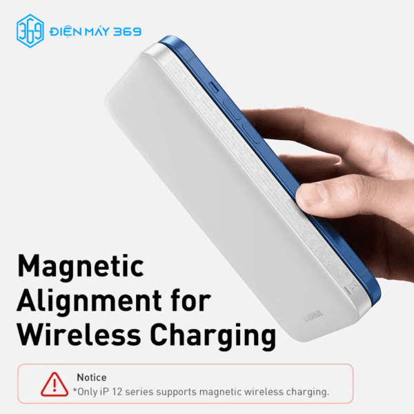 Pin dự phòng sạc nhanh không dây tích hợp nam châm Baseus Magnetic Wireless Quick Charging Power Bank (10.000mAh