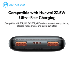 Pin Dự Phòng Sạc Nhanh Thế Hệ Mới Baseus Bipow Pro Digital Display Fast Charge Power Bank 10000mAh 22.5W/ 20W (Kèm Cáp Type C 3A 30cm)