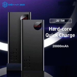 Pin dự phòng sạc nhanh, vỏ kim loại Baseus Adaman Metal Digital Display Quick Charge Power Bank 20.000mAh
