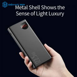Pin dự phòng sạc nhanh, vỏ kim loại Baseus Adaman Metal Digital Display Quick Charge Power Bank 20.000mAh