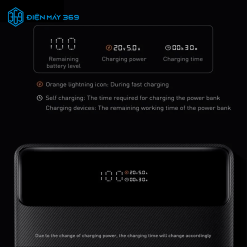 Pin sạc dự phòng 100W Baseus World Premiere Power Bank Portable External Battery Charger for Notebook