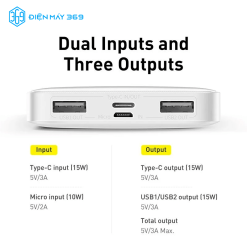 Pin sạc dự phòng Baseus Bipow Digital Display Power Bank