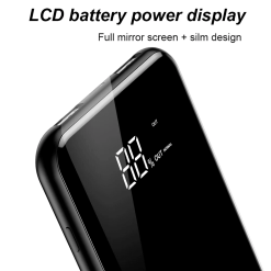 Pin sạc dự phòng không dây Baseus LV197 cho iPhoneX (LCD Qi Wireless Charger, 8.000 mAh, 2A, Power Bank)