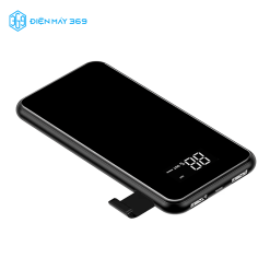 Pin sạc dự phòng không dây Baseus LV197 cho iPhoneX (LCD Qi Wireless Charger, 8.000 mAh, 2A, Power Bank)