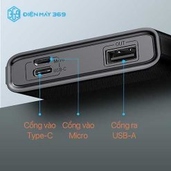 Sạc Dự Phòng ROBOT Có LED RT190 10000mAh Đen