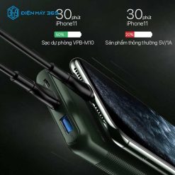 Sạc Dự Phòng VIVAN VPB-M10 100000mAh 18W Xanh lá