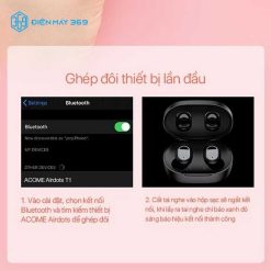 vTai Nghe Bluetooth Không Dây ACOME Airdots T1 Black