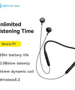 Tai Nghe Bluetooth Không Dây Baseus Bowie P1 Half In-ear Neckband Wireless Earphones Black