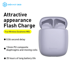 Tai Nghe Bluetooth Không Dây Baseus Encok True Wireless Earphones W04 Purple