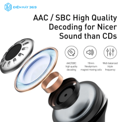 Tai Nghe Bluetooth Không Dây Baseus SIMU ANC True Wireless Earphones S1 Pink