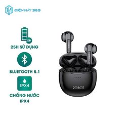Tai Nghe Bluetooth Không Dây ROBOT Airbuds T10 Black