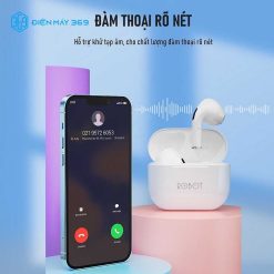 Tai Nghe Bluetooth Không Dây ROBOT Airbuds T50 White
