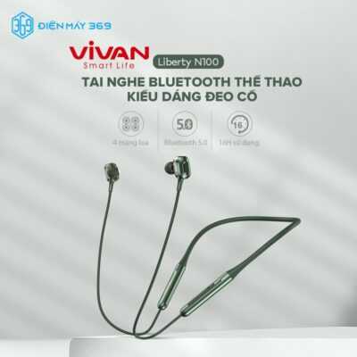 Tai Nghe Bluetooth Không Dây VIVAN Liberty N100 Green