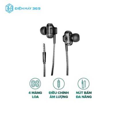 Tai Nghe Có Dây ROBOT RE30 Black