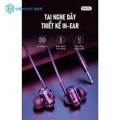 Tai Nghe Có Dây ROBOT RE30 Black