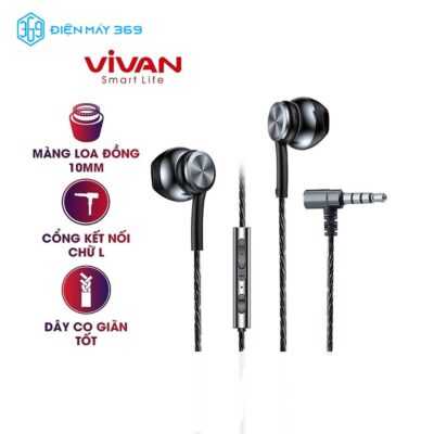Tai Nghe Có Dây VIVAN Q12 Gray