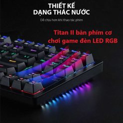 Trọn Bộ Bàn Phím CƠ Có Dây Gaming GAMEN Titan II - Anti-ghosting, 17 hiệu ứng LED