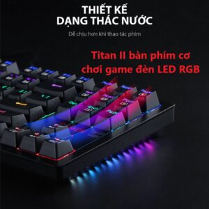 Trọn Bộ Bàn Phím CƠ Có Dây Gaming GAMEN Titan II - Anti-ghosting, 17 hiệu ứng LED