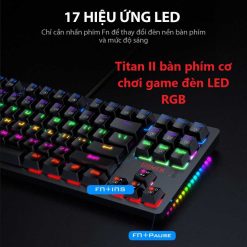 Trọn Bộ Bàn Phím CƠ Có Dây Gaming GAMEN Titan II - Anti-ghosting, 17 hiệu ứng LED