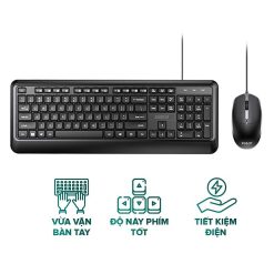 Trọn Bộ Bàn Phím Có Dây ROBOT KM2600 Black – Độ chuẩn xác cao