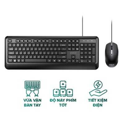 Trọn Bộ Bàn Phím Có Dây ROBOT KM2600 Black – Độ chuẩn xác cao