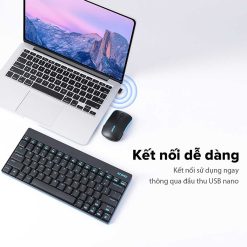 Trọn Bộ Bàn Phím Không Dây ACOME AKM2000 Black