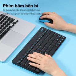 Trọn Bộ Bàn Phím Không Dây ACOME AKM2000 Black