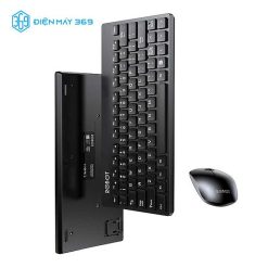 Trọn Bộ Bàn Phím Không Dây ROBOT KM3000 Black - 2.4GHz Tĩnh Âm