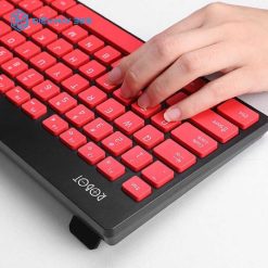 Trọn Bộ Bàn Phím Không Dây ROBOT KM3000 Red + Black - 2.4GHz Tĩnh Âm