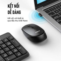 Trọn Bộ Bàn Phím Không Dây ROBOT KM3100 - Tiết kiệm pin, Tùy chỉnh DPI