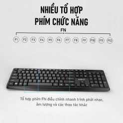 Trọn Bộ Bàn Phím Không Dây ROBOT KM3100 - Tiết kiệm pin, Tùy chỉnh DPI